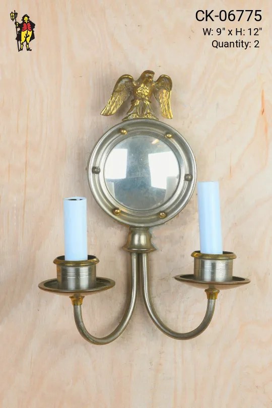 Two Candle Eagle Wall Sconce