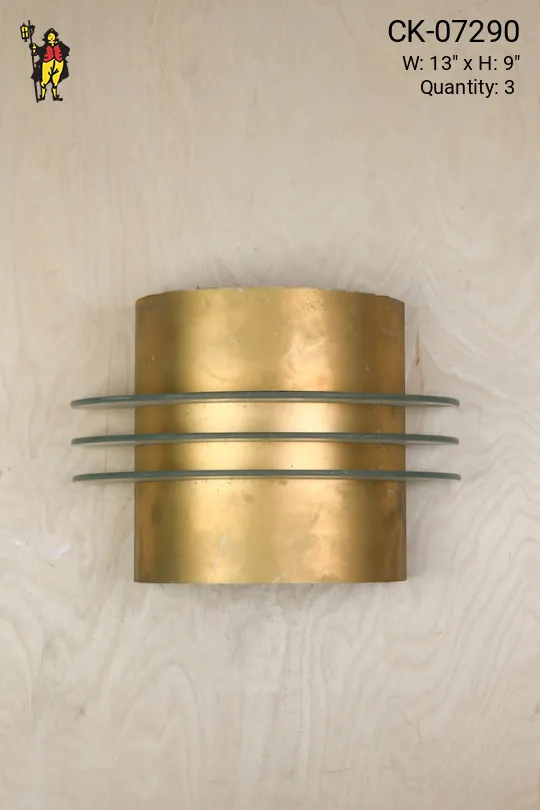 Brass & Glass Post Modern Wall Sconce
