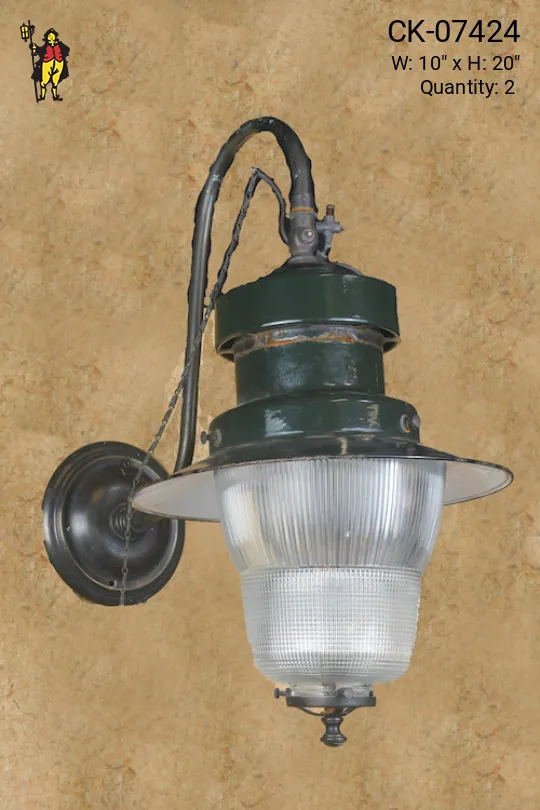 Old Green Distressed Outdoor Wall Sconce