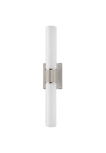 Modern Glass & Nickel Wall Sconce