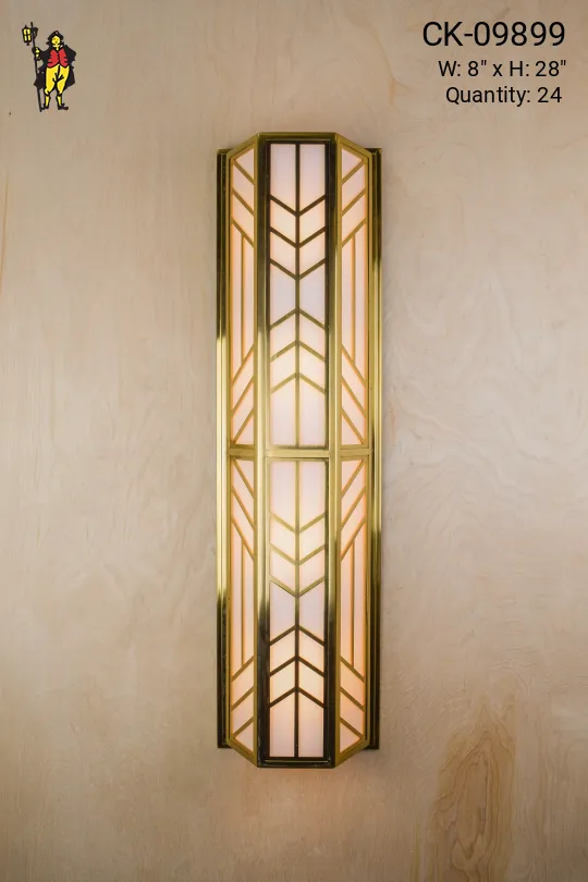 Brass Art Deco Double Wall Sconce