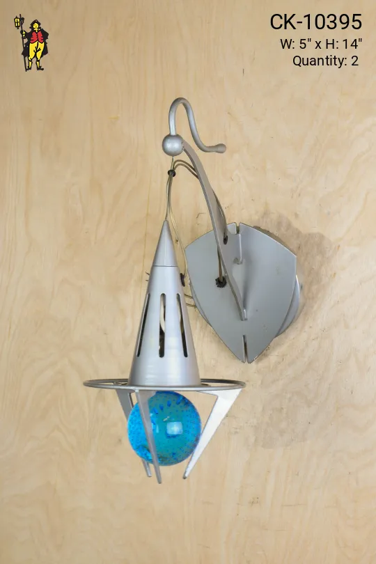 Hanging Claw Wall Sconce w/Blue Ball