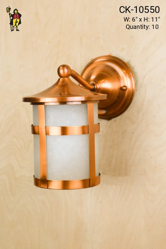 Creamsicle Wall Lantern w/Frosted Glass