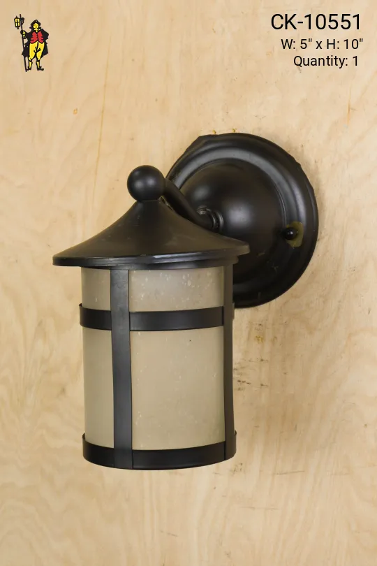 Simple Black Wall Lantern