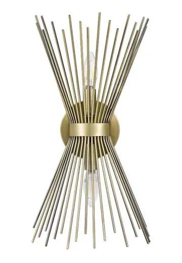 Brass Starburst Wall Sconce