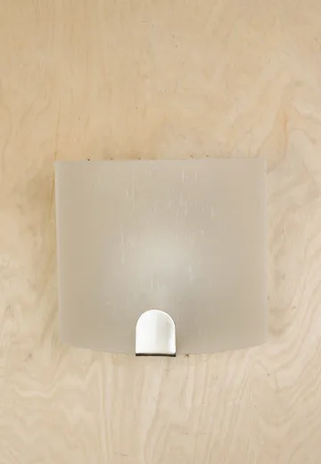 Rounded Frosted Glass Modern Wall Sconce