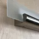 Modern Two Foot Glass & Nickel Wall Sconce #0