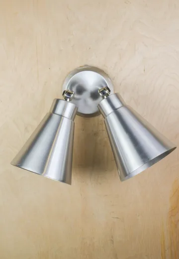 Two Light Directional Nickel Wall Sconce
