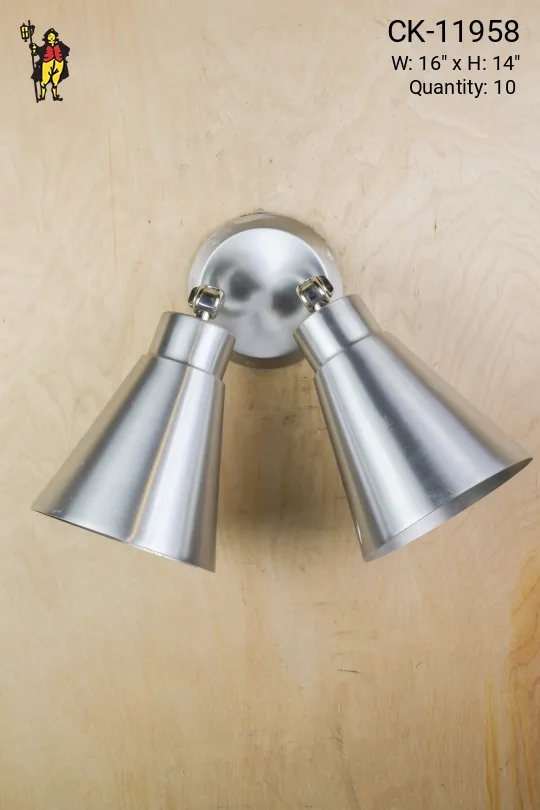 Two Light Directional Nickel Wall Sconce