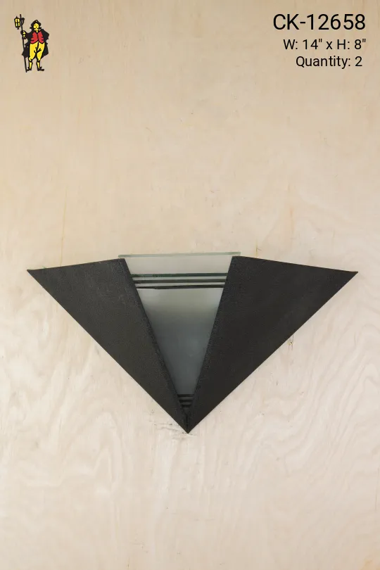Black & Glass Post Modern Pocket Wall Sconce