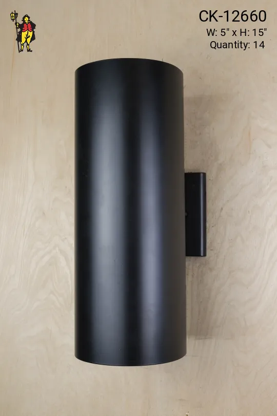 Black Up-Down Can Wall Sconce