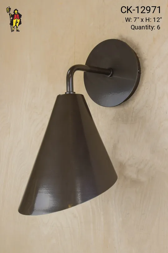 Modern Bronze Reflector Down Light Wall Sconce