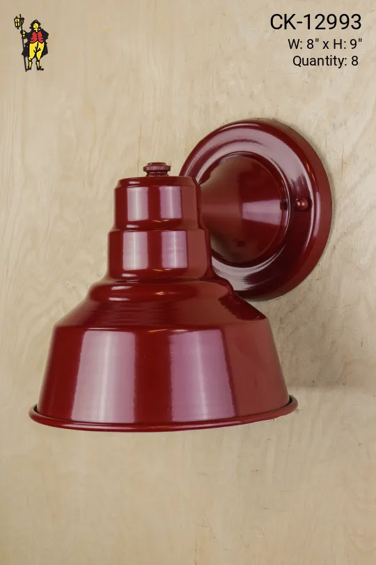 Red Single Down Light Wall Sconce