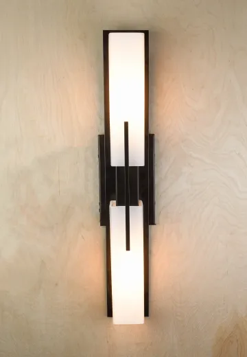 Modern Bronze Two Light Wall Sconce