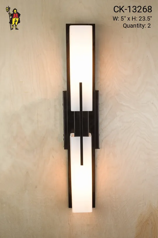 Modern Bronze Two Light Wall Sconce