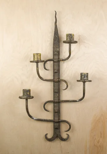 Non-Electric Four Candle Holder Wall Sconce