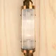 Antique Brass & Glass Rod Wall Sconce #0