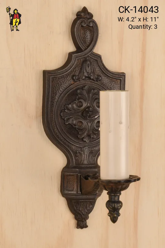 Iron Gothic Single Candle Sconce