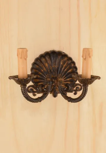 Bronze Two Candle Wall Sconce
