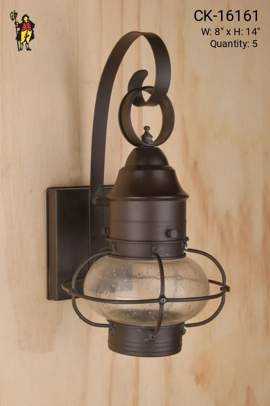 Bronze Onion Style Wall Lantern