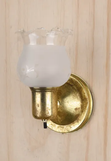 Distressed Brass Single Light Wall Sconce