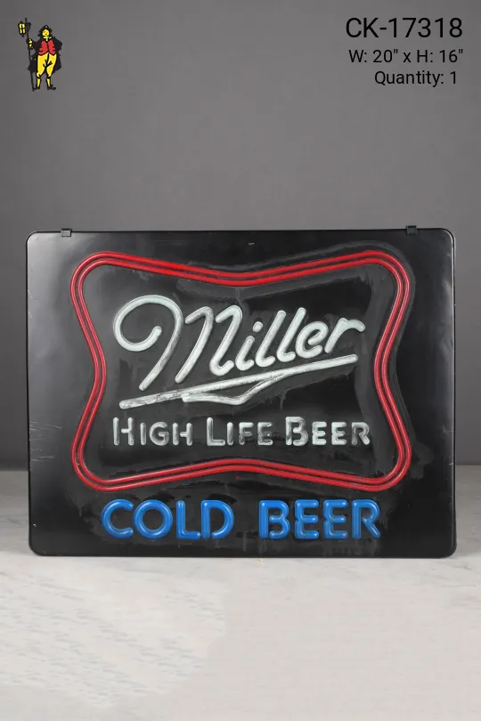 "Miller High Life Beer" Sign