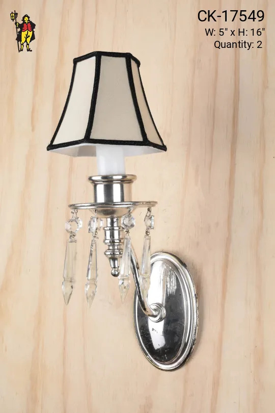 Polished Nickel Single Candle Wall Sconce