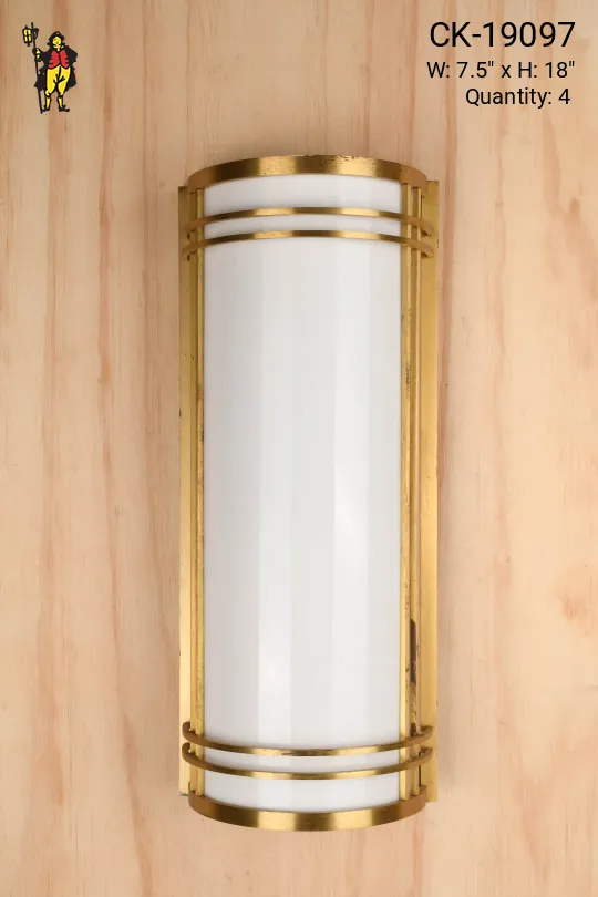 Traditional Curved Brass Wall Sconce