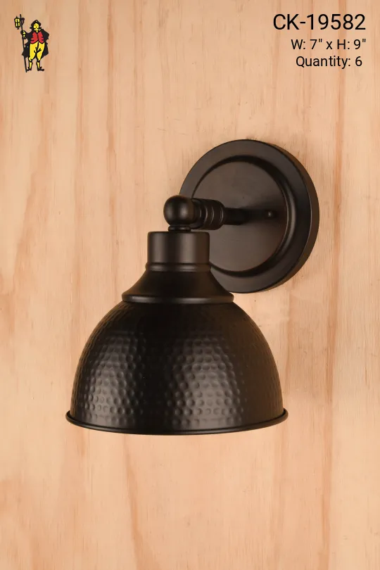 Bronze Dome Shaded Down Light Wall Sconce