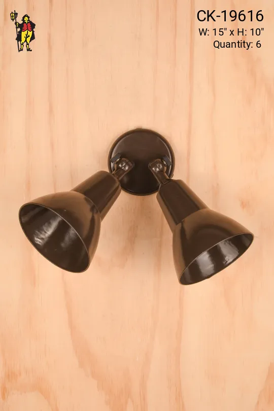 Bronze Two Headed Adjustable Wall Sconce