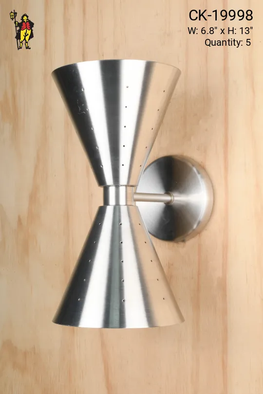 Pierced Nickel Up-Down Wall Sconce