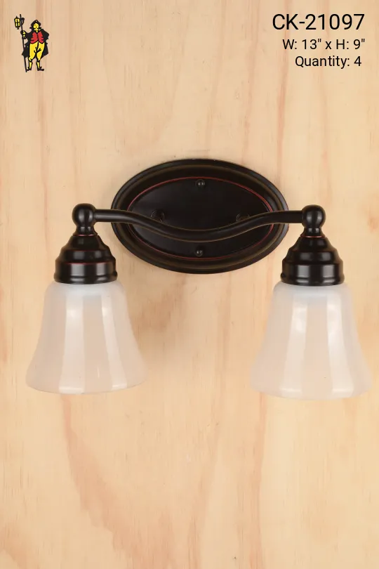 Bronze Traditional Two Light Wall Sconce