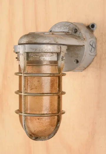 Distressed Box Wall Mounted Cage Wall Light