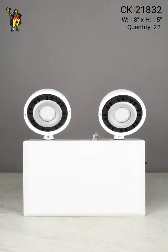 White Two LED Light Blank Sign