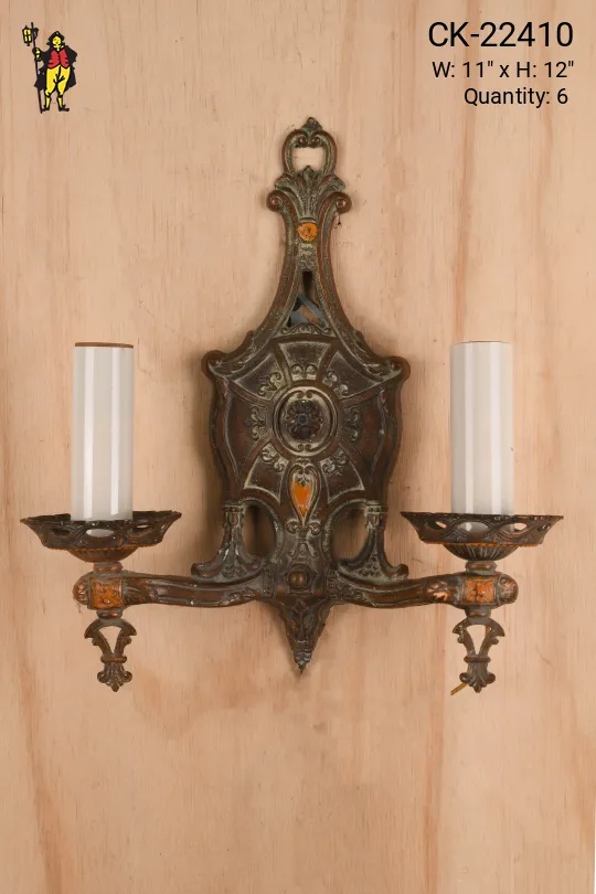 Gothic Two Light Wall Sconce