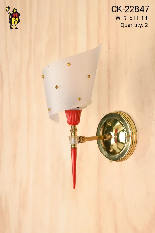 Plastic Swirl Shaded One Light Wall Sconce