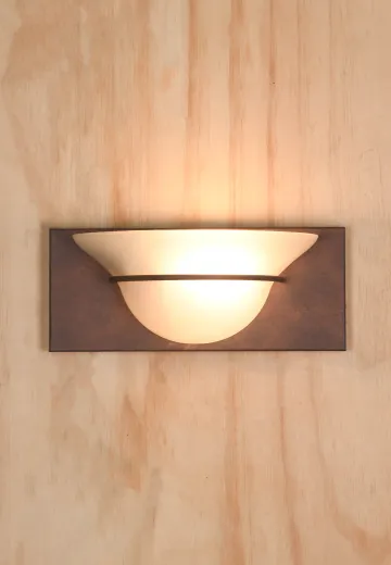 Bronze & Glass Pocket Wall Sconce